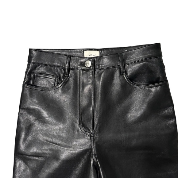 Aritzia Wilfred Melina Vegan Leather Ankle Pant, Sz 2 - Picture 9 of 16